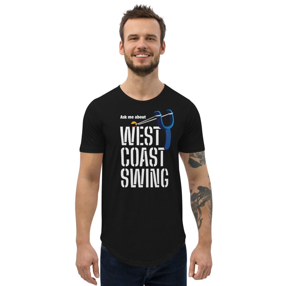 WHAT'S THAT DANCE? Long Curved Hem T-Shirt