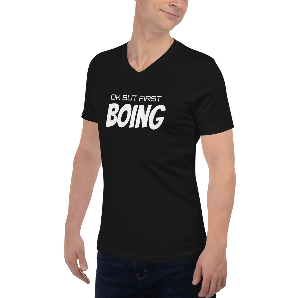 BOING Unisex V-Neck T-Shirt - Image 3