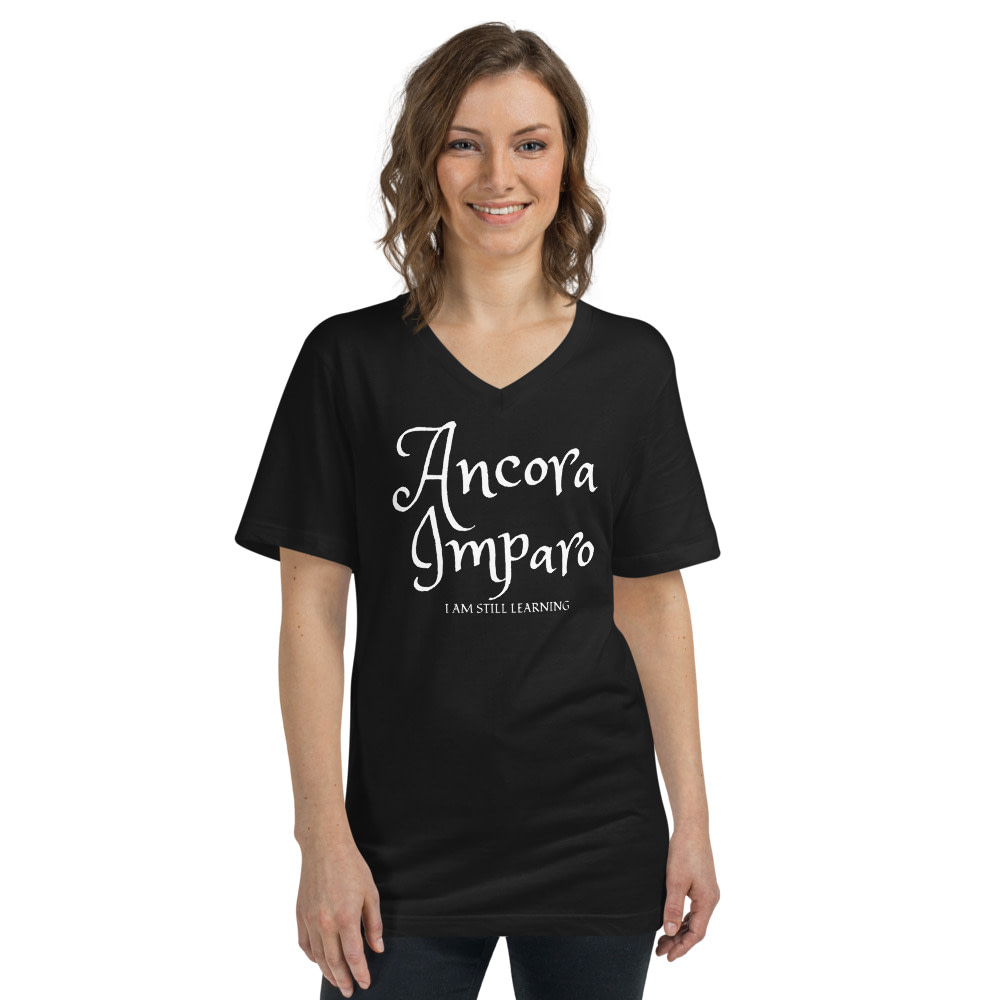 ANCORA IMPARO Unisex V-Neck T-Shirt - Image 3