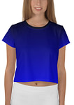 Gradient Blue/Black Crop Tee