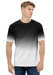 Gradient Black to White Men's t-shirt