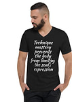 TECHNIQUE MASTERY Unisex V-Neck T-Shirt