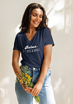 IT'S JUST A DRILL Women’s relaxed v-neck t-shirt