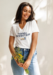 Momentum only - TRAIN SMARTER Women’s relaxed v-neck t-shirt