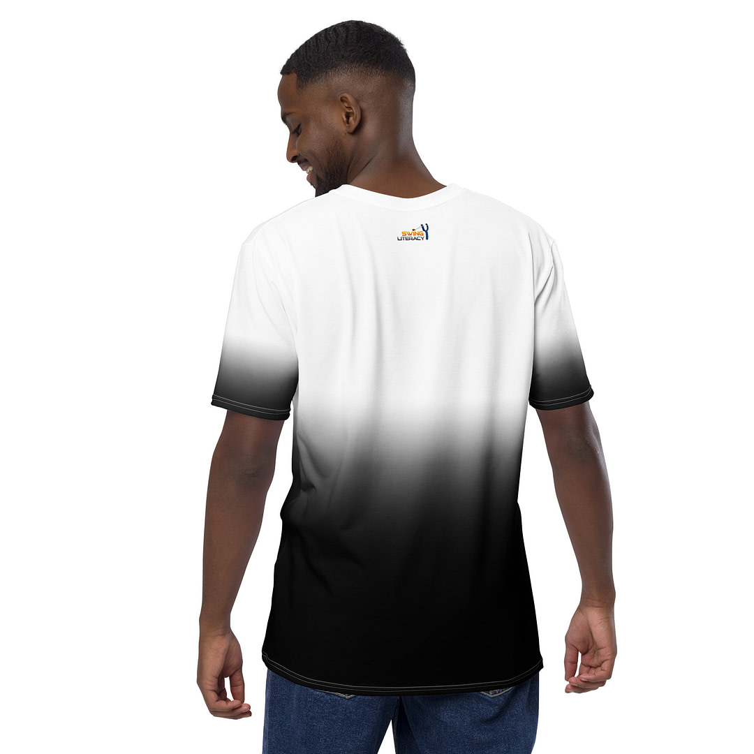Gradient White/Black Men's t-shirt - Image 4