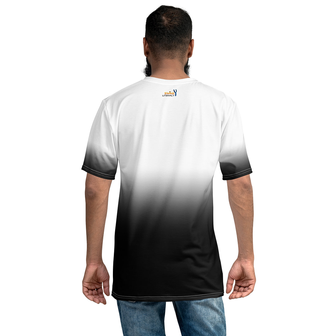 Gradient White/Black Men's t-shirt - Image 6