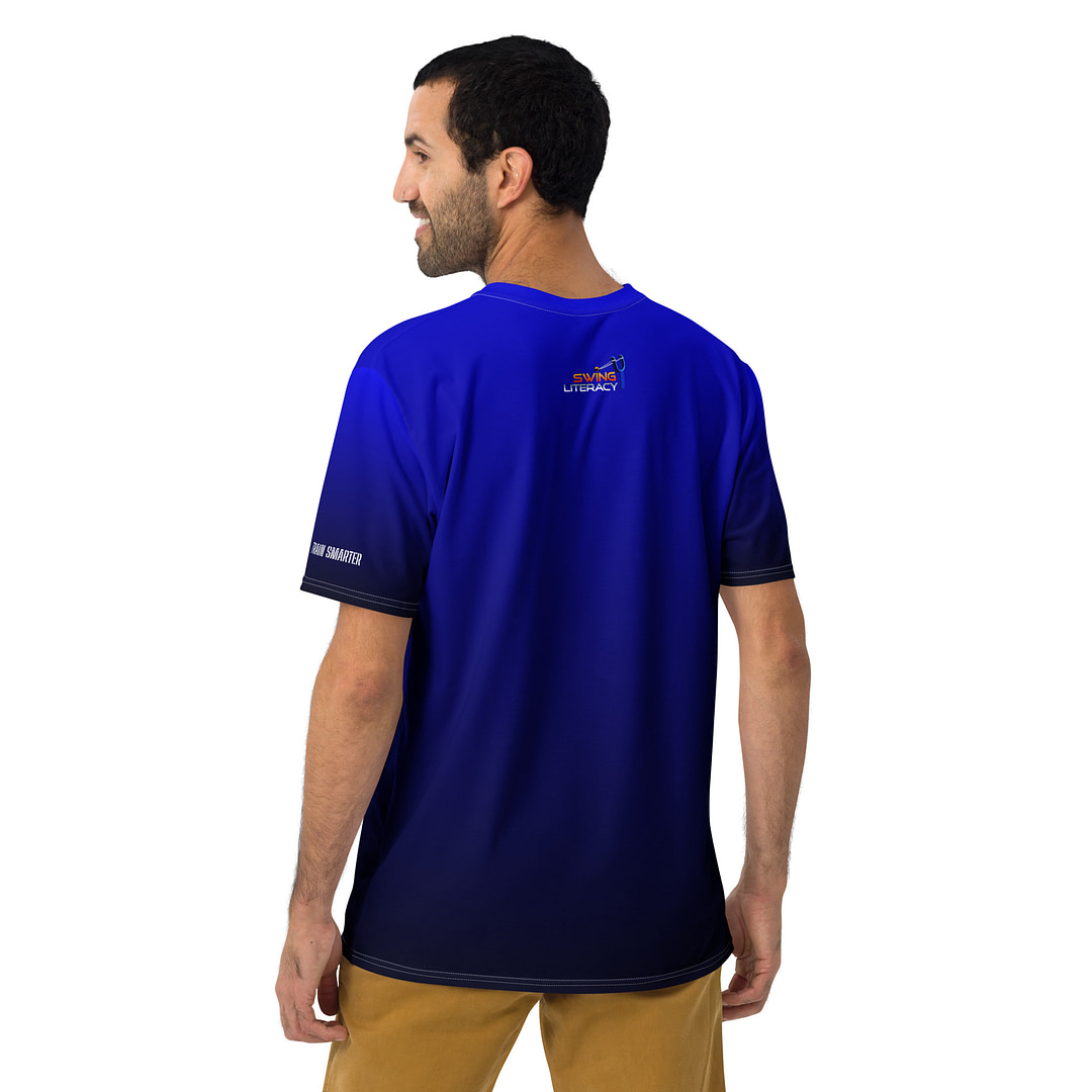 Gradient Blue to Black Men's t-shirt - Image 3