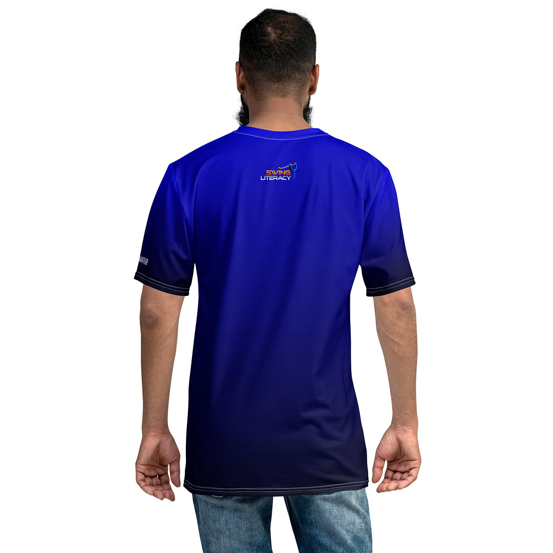 Gradient Blue to Black Men's t-shirt - Image 5