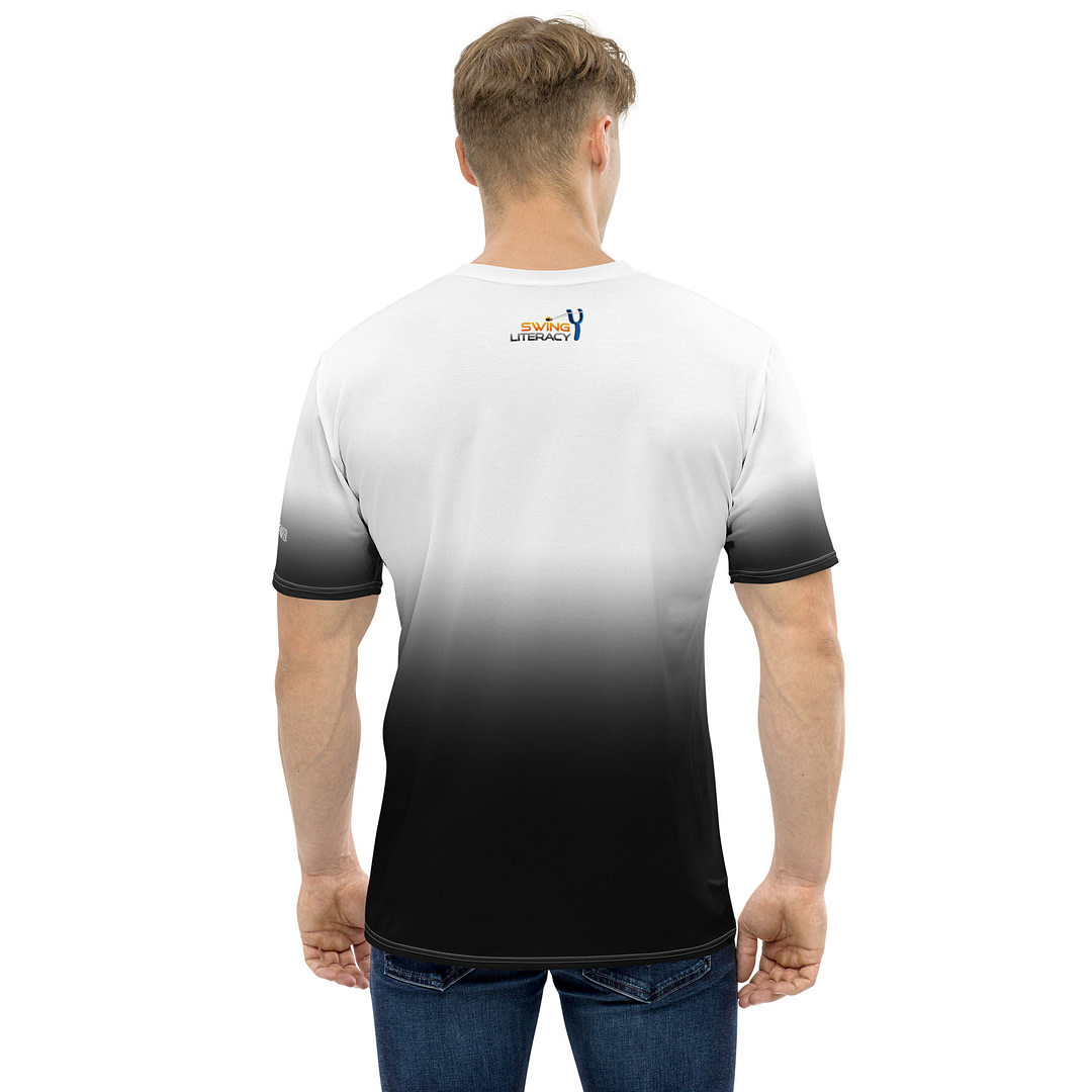 Gradient White to Black Men's t-shirt - Image 5