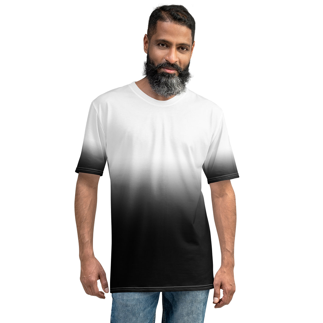 Gradient White/Black Men's t-shirt