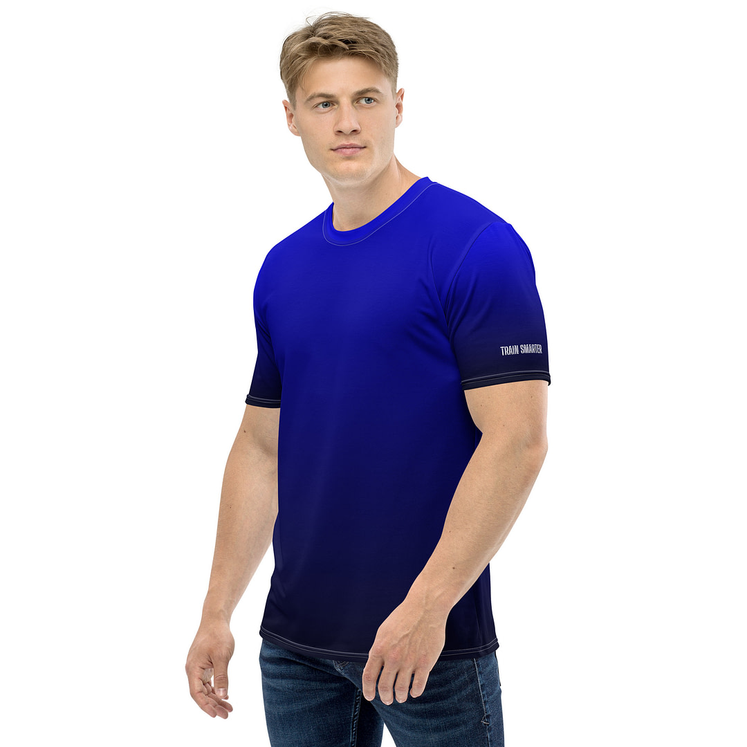 Gradient Blue to Black Men's t-shirt - Image 7