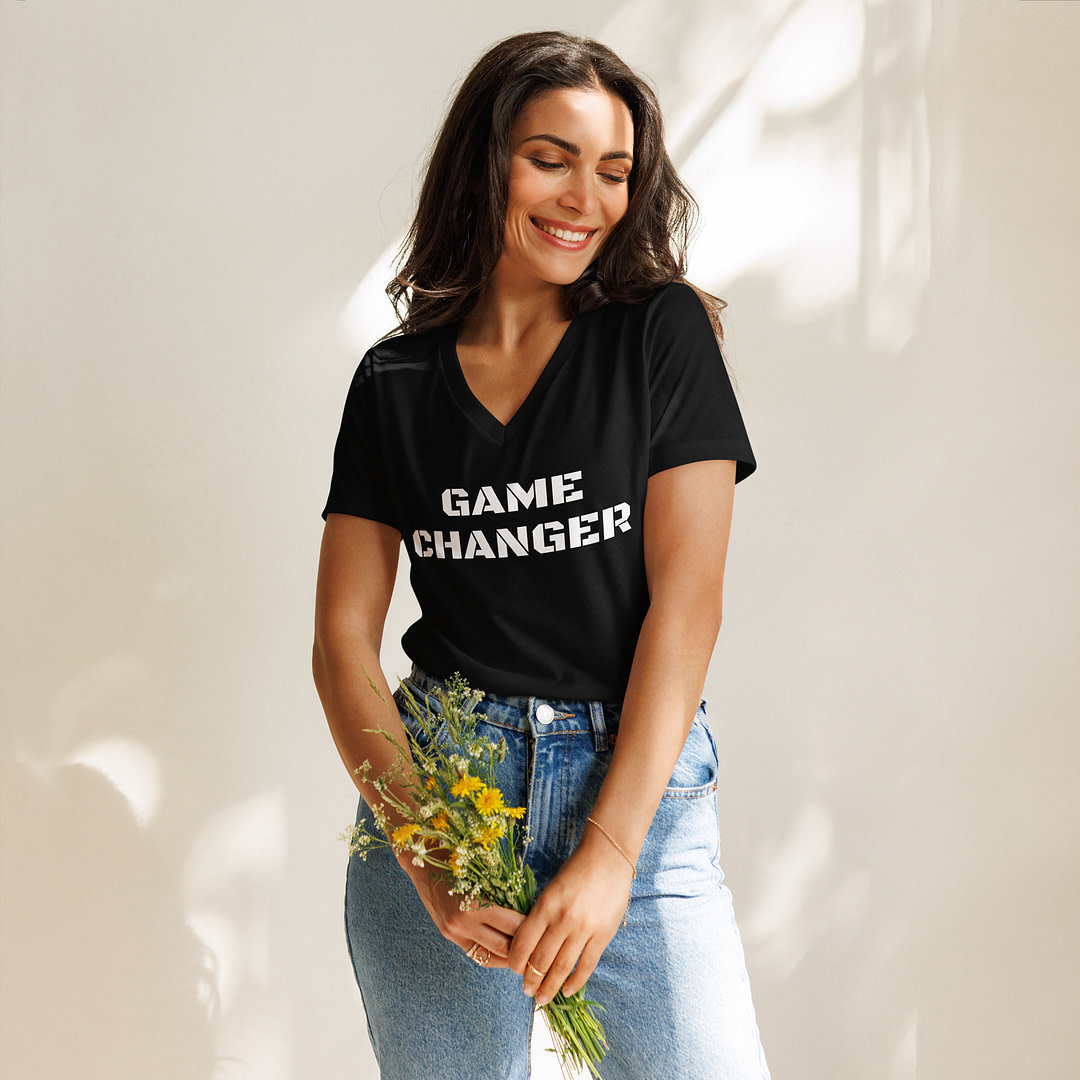 SL Teachers exclusive:  GAME CHANGER Women’s relaxed v-neck t-shirt