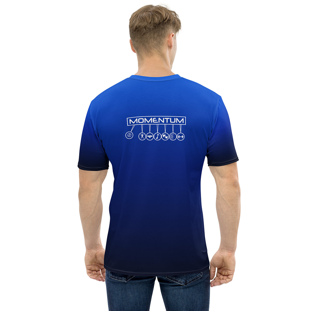 Momentum: TRAIN SMARTER Men's t-shirt gradient blue to black - Image 4