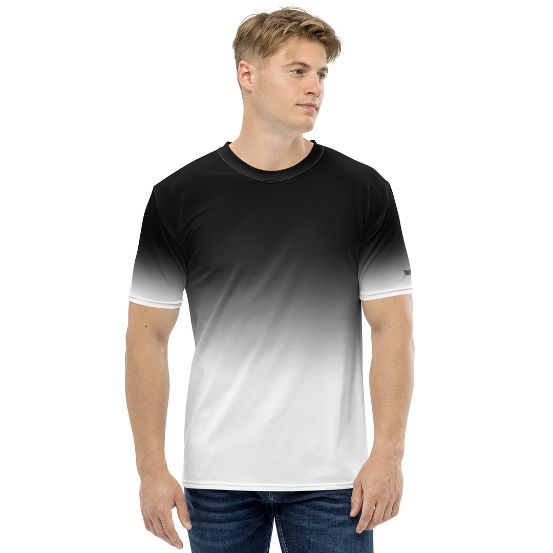 Gradient Black to White Men's t-shirt
