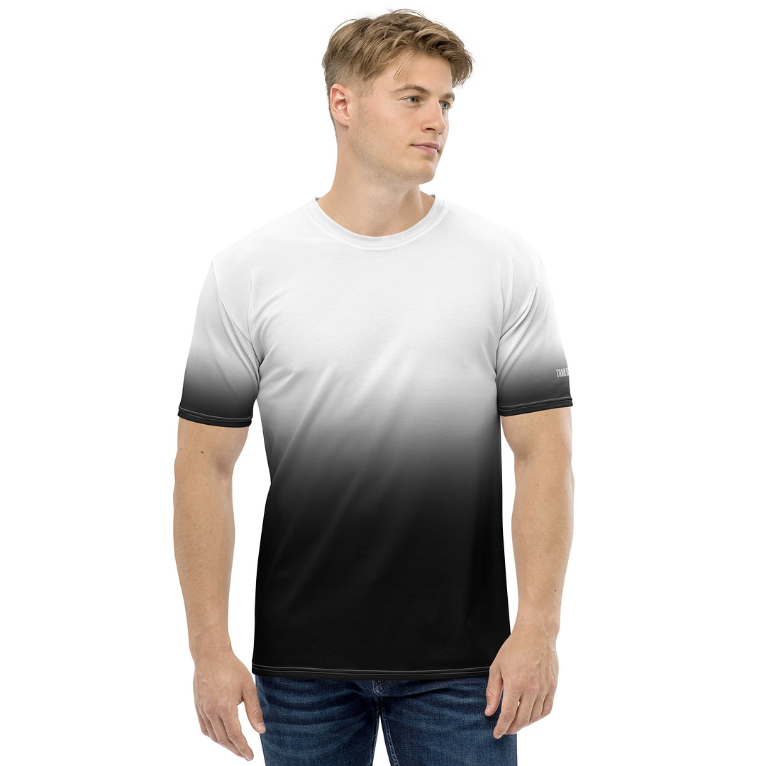Gradient White to Black Men's t-shirt