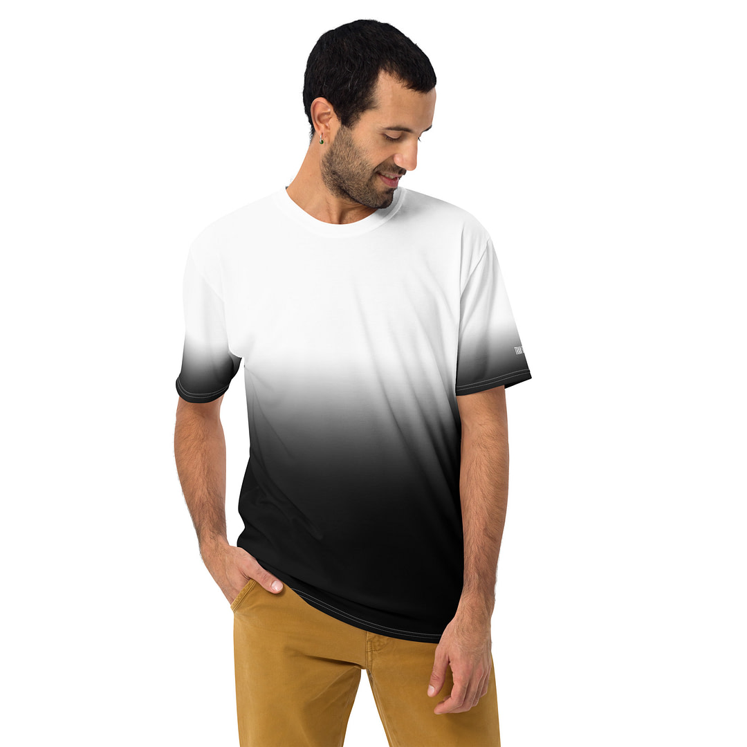 Gradient White to Black Men's t-shirt - Image 2