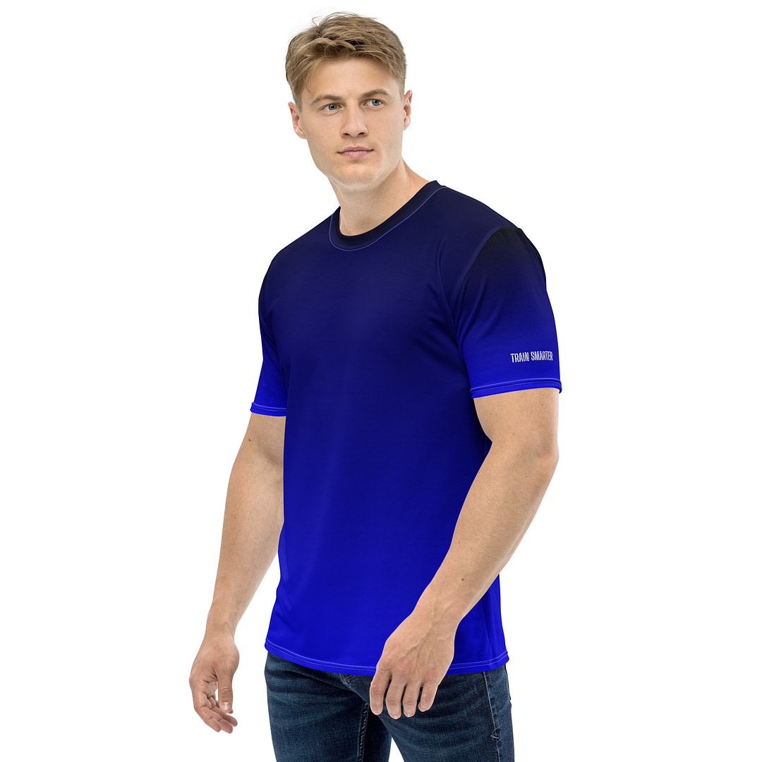 Gradient Black to Blue Men's t-shirt - Image 6