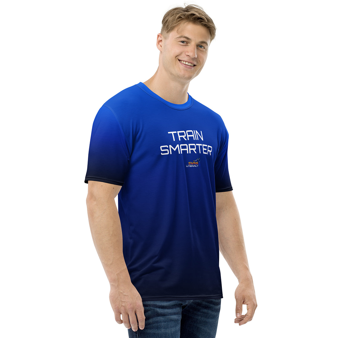 Momentum: TRAIN SMARTER Men's t-shirt gradient blue to black - Image 6