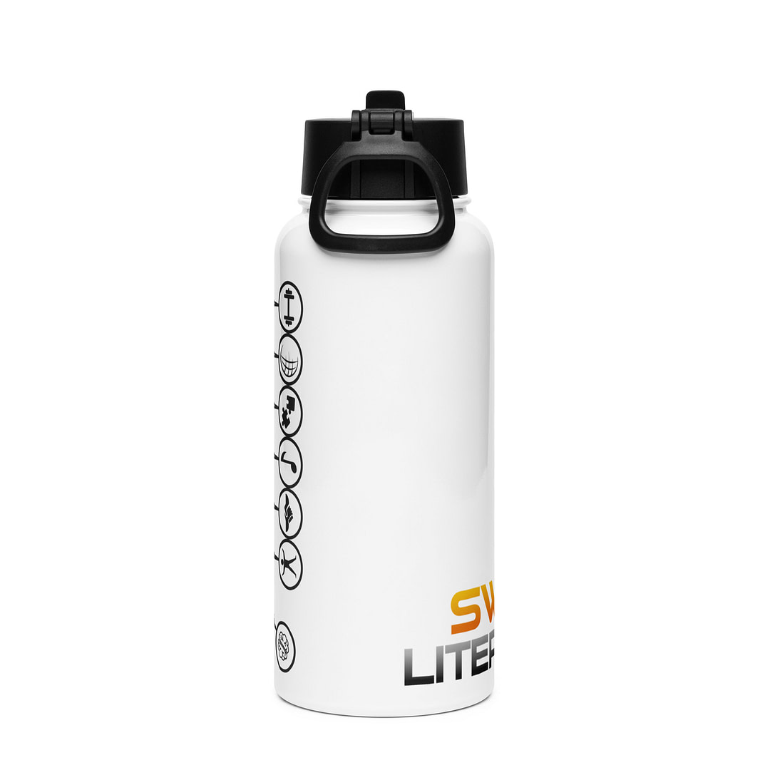 MOMENTUM ONLY Stainless steel water bottle with a straw lid