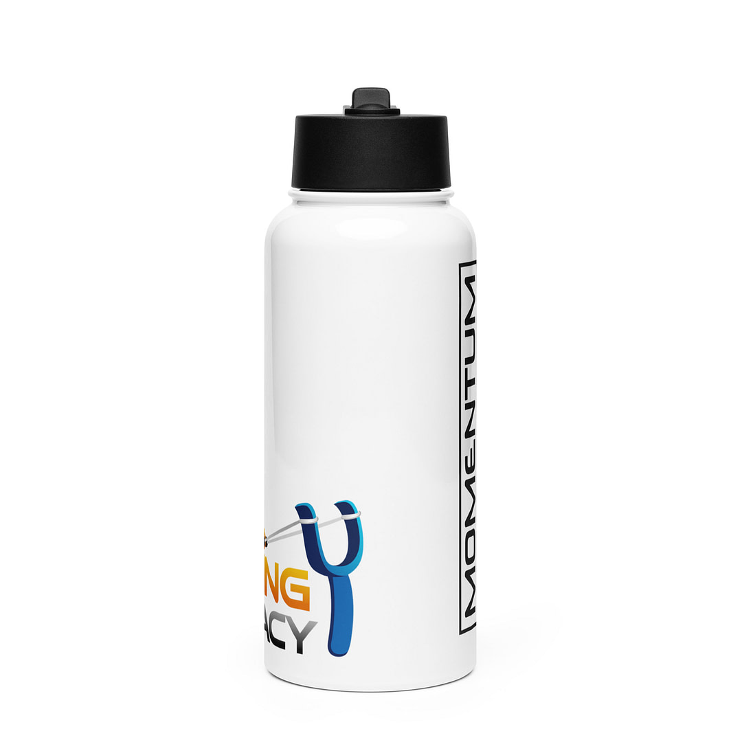 MOMENTUM ONLY Stainless steel water bottle with a straw lid - Image 2