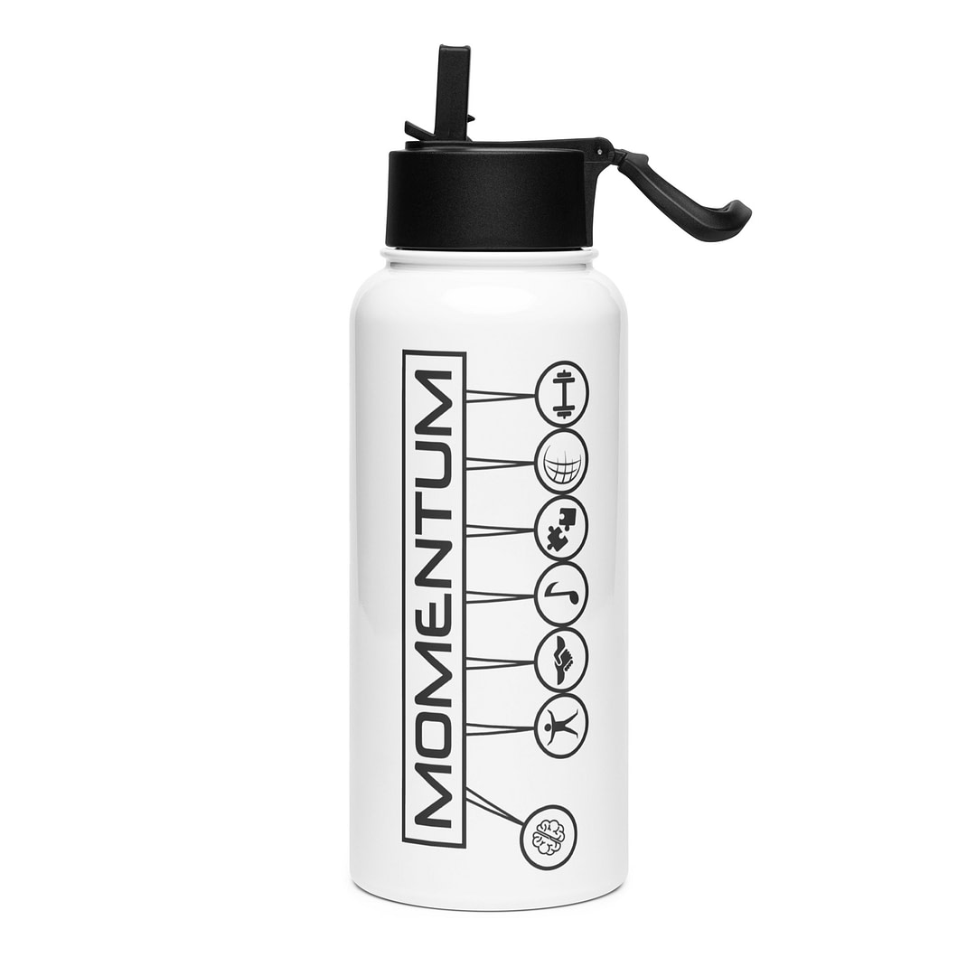 MOMENTUM ONLY Stainless steel water bottle with a straw lid - Image 3