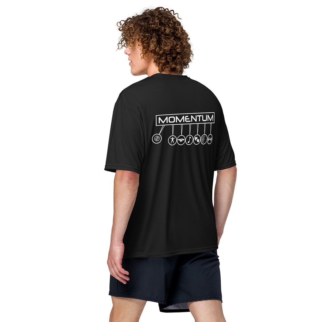 Momentum only: TRAIN SMARTER Unisex performance crew neck t-shirt - Image 3