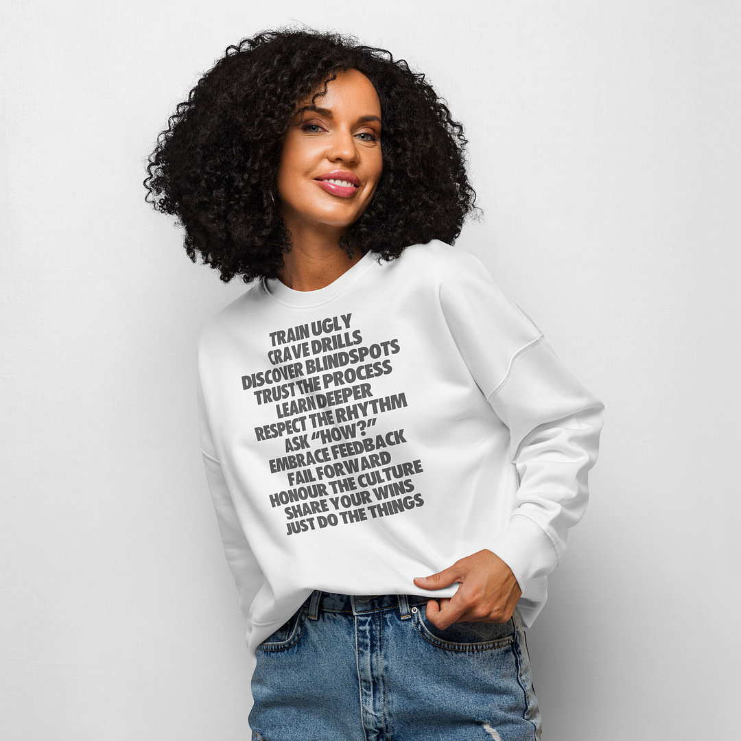JUST DO THE THINGS Women’s organic crew neck sweatshirt - Image 2