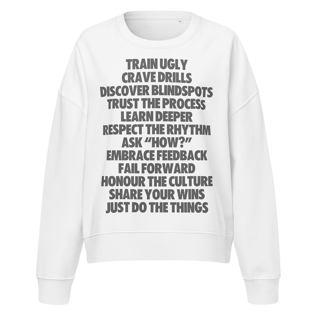 JUST DO THE THINGS Women’s organic crew neck sweatshirt - Image 2
