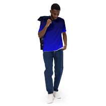 Gradient Black to Blue Men's t-shirt - Image 2