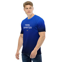 Momentum: TRAIN SMARTER Men's t-shirt gradient blue to black - Image 5