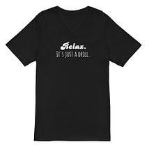 IT'S JUST A DRILL Unisex Short Sleeve V-Neck T-Shirt - Image 3