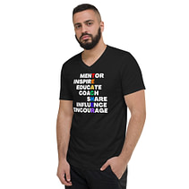 TEACHER Unisex Short Sleeve V-Neck T-Shirt - Image 5