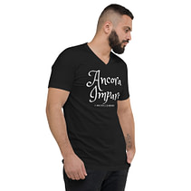 ANCORA IMPARO Unisex V-Neck T-Shirt - Image 4