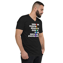 TEACHER Unisex Short Sleeve V-Neck T-Shirt - Image 6