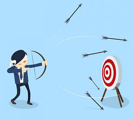 blindfold-businessman-shooting-arrows_23-2147505521