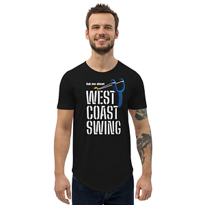 WHAT'S THAT DANCE? Long Curved Hem T-Shirt