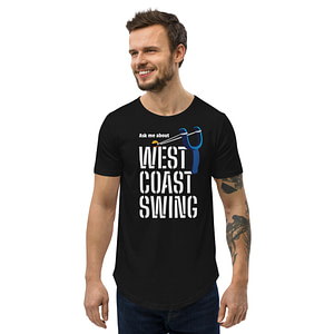 WHAT'S THAT DANCE? Long Curved Hem T-Shirt - Image 2