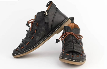 Leather Street Hip Hop Sneakers, Lace Boots High Men