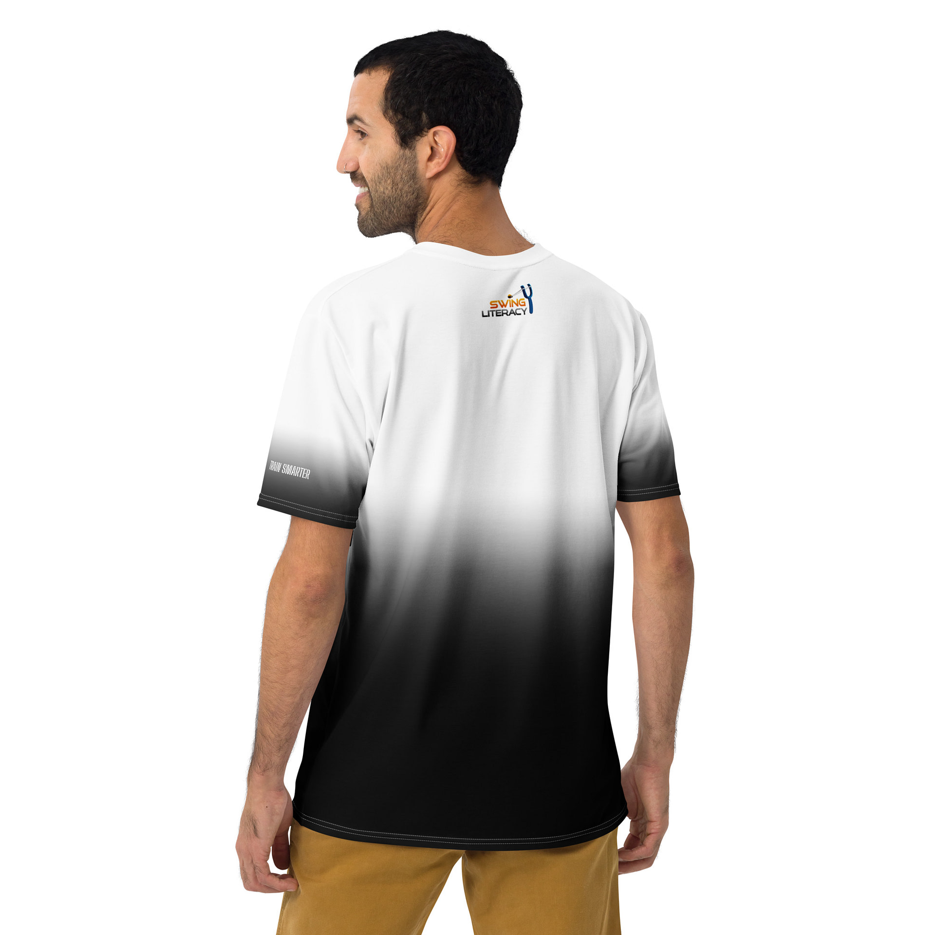 Gradient White to Black Men's t-shirt - Image 4