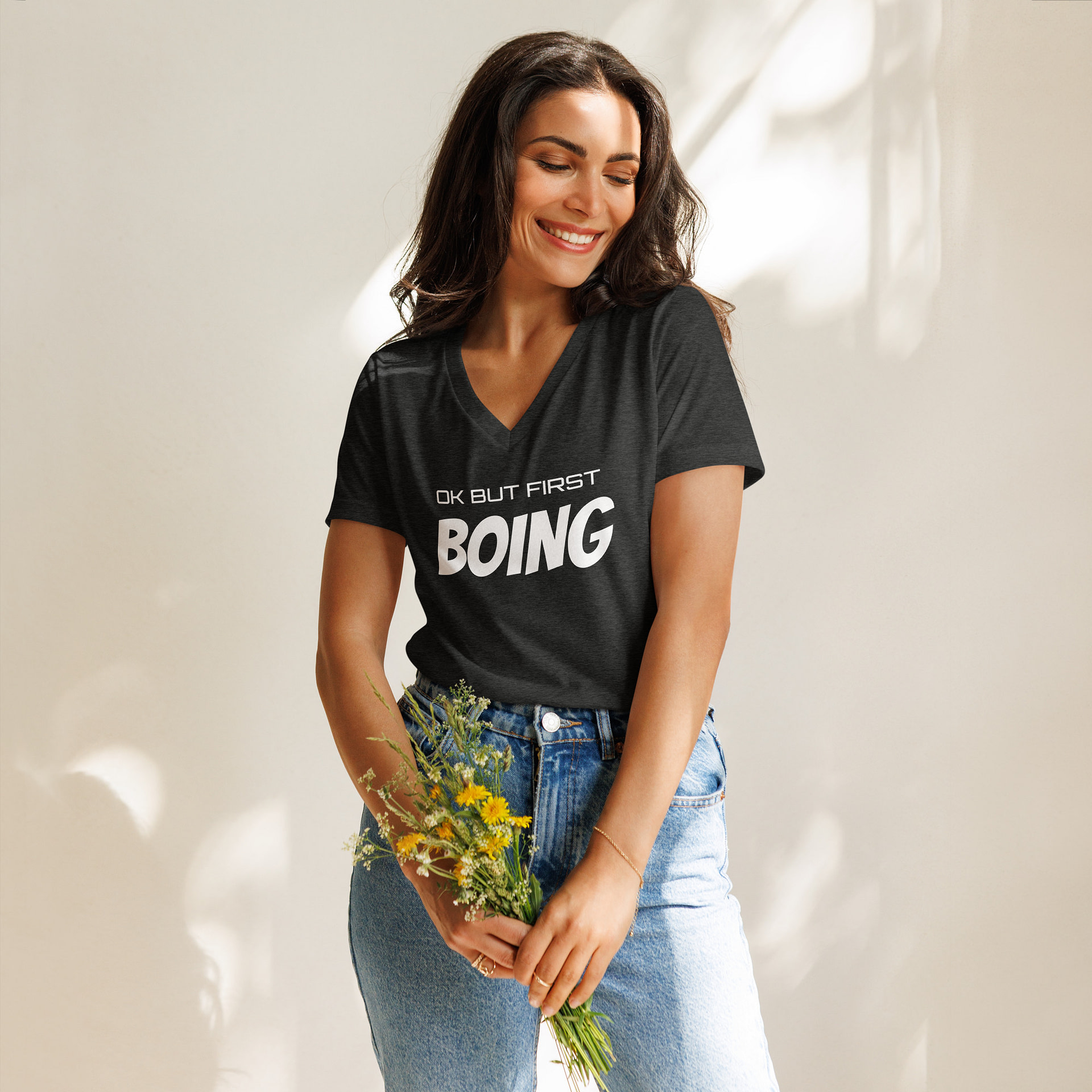 BOING Women’s relaxed v-neck t-shirt - Image 4